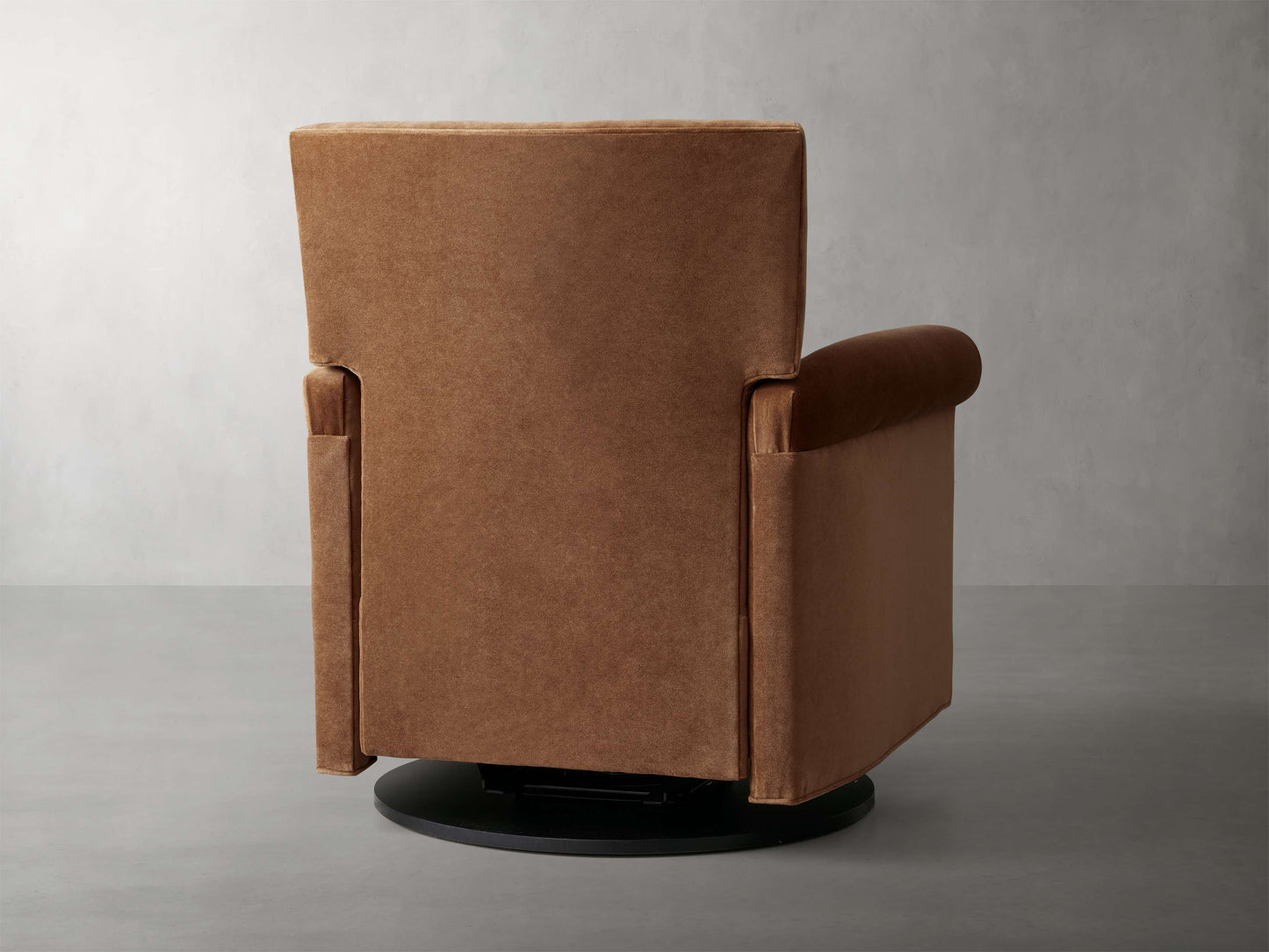 Rudy Rolled Arm Swivel Recliner