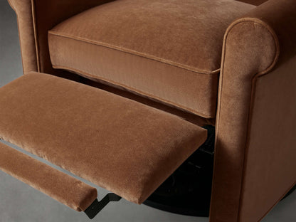 Rudy Rolled Arm Swivel Recliner