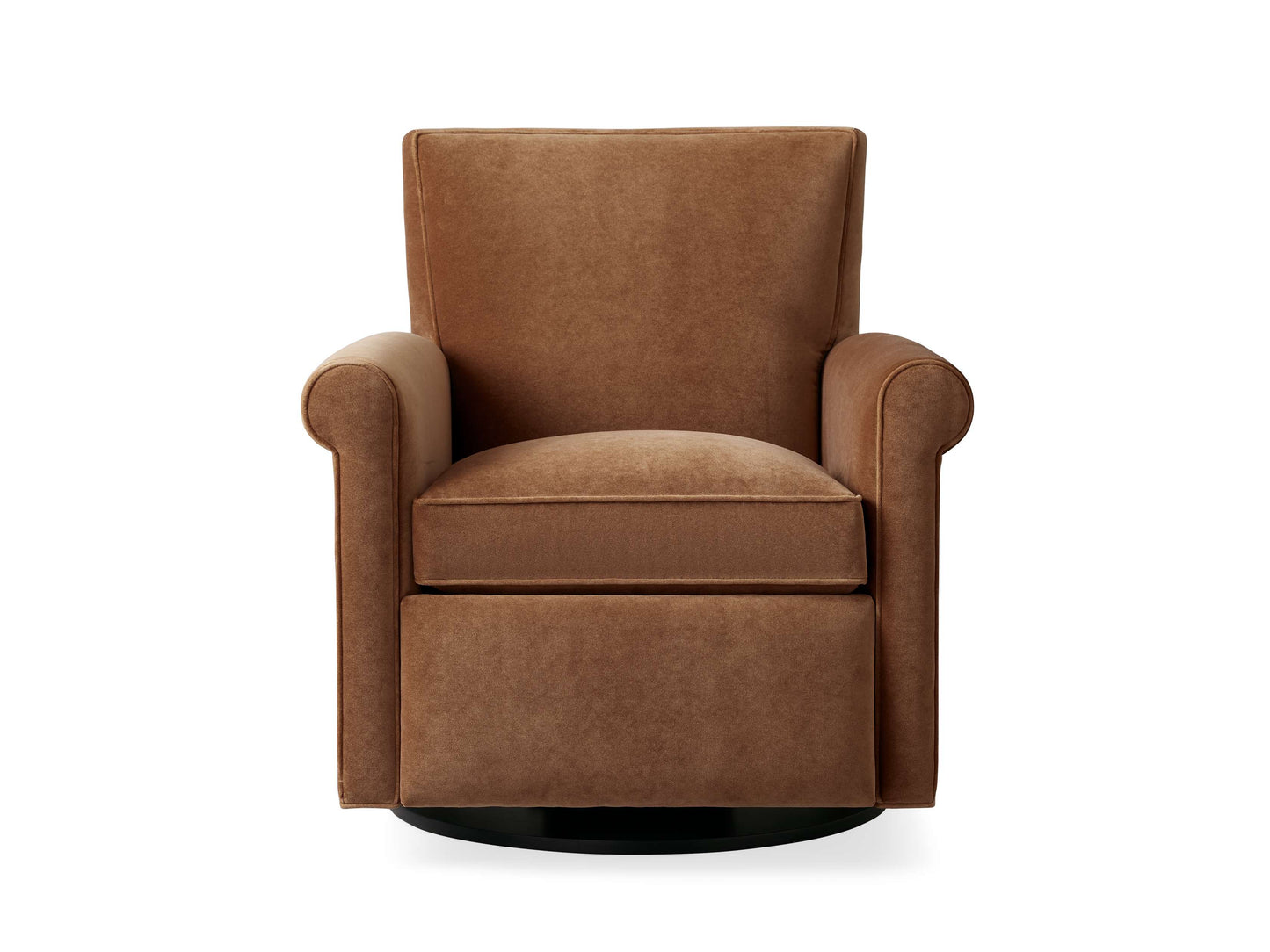 Rudy Rolled Arm Swivel Recliner