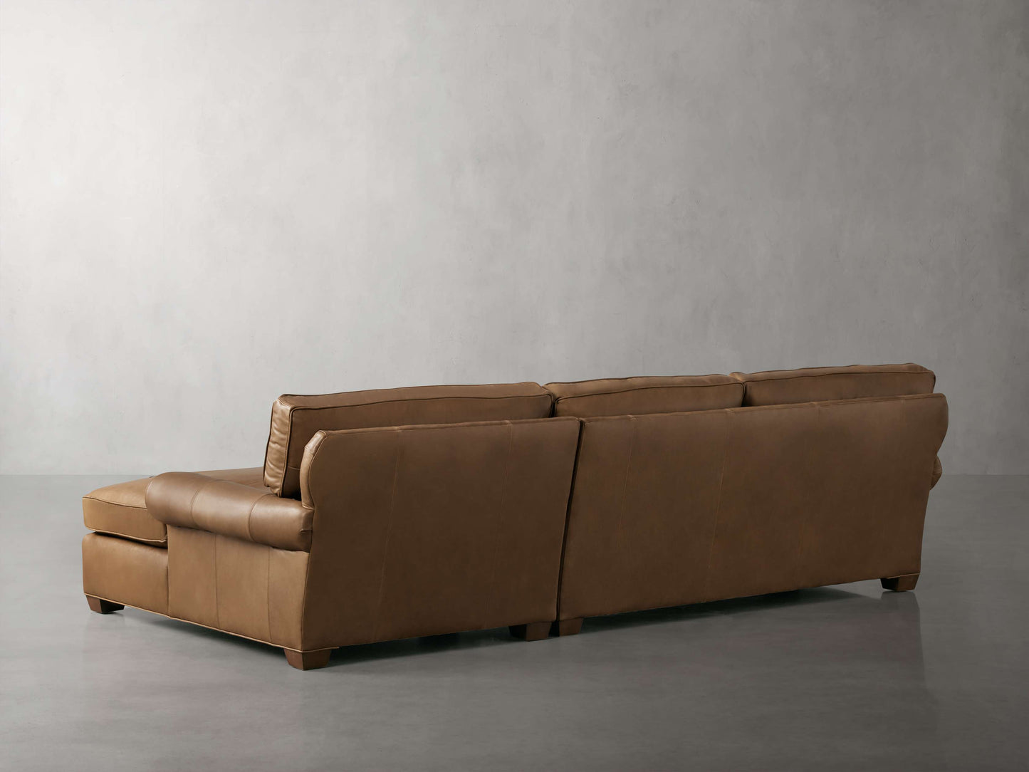 Colby Leather Two-Piece Chaise Sectional