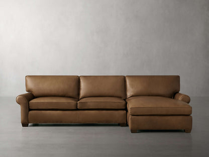 Colby Leather Two-Piece Chaise Sectional