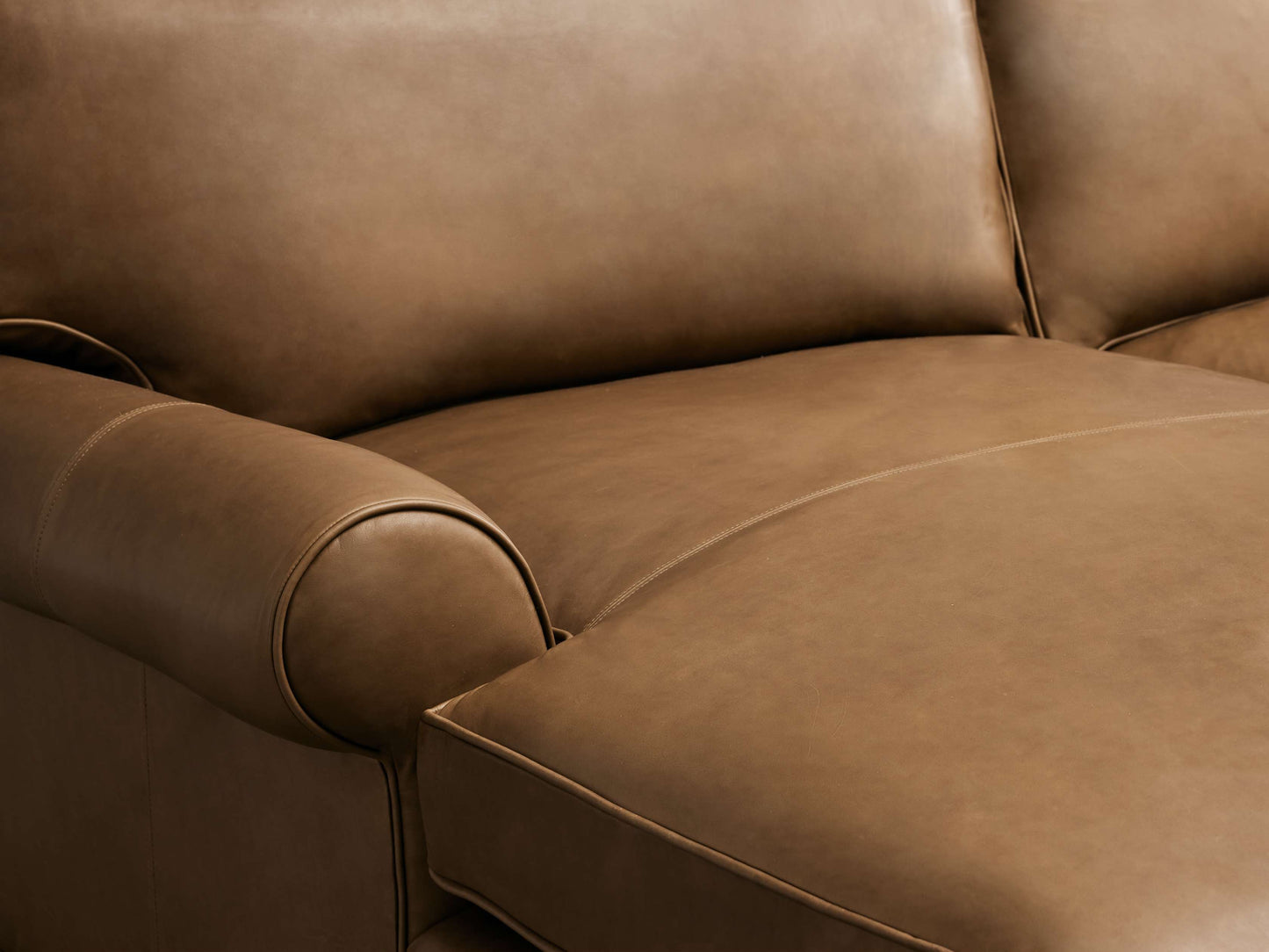 Colby Leather Two-Piece Chaise Sectional