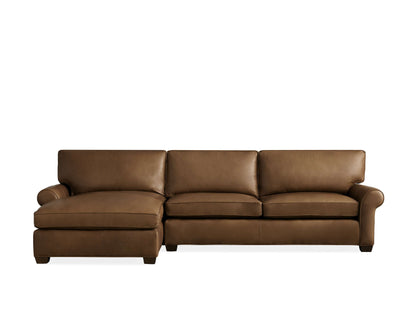 Colby Leather Two-Piece Chaise Sectional