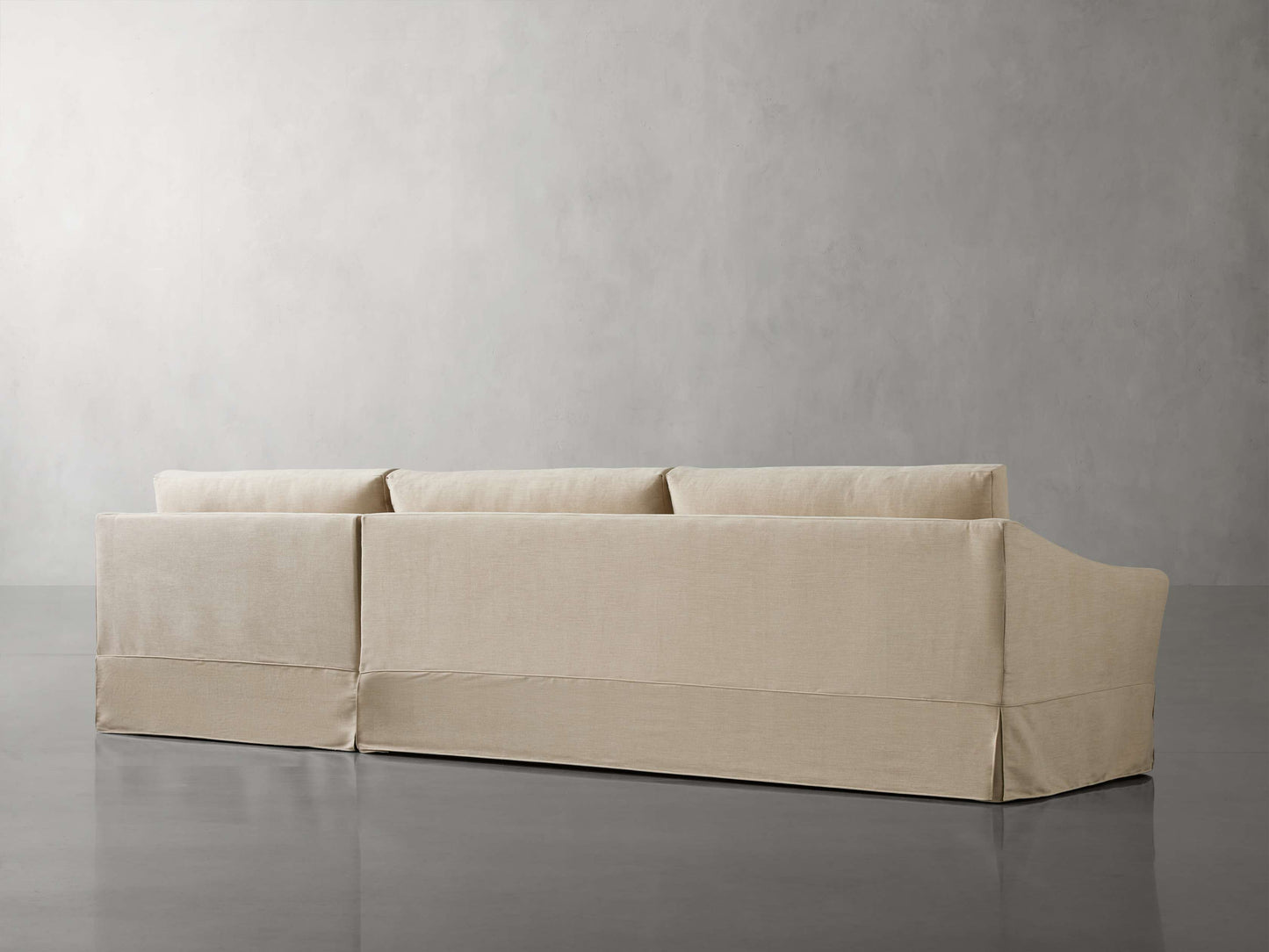 Helena Slipcovered Two Piece Chaise Sectional