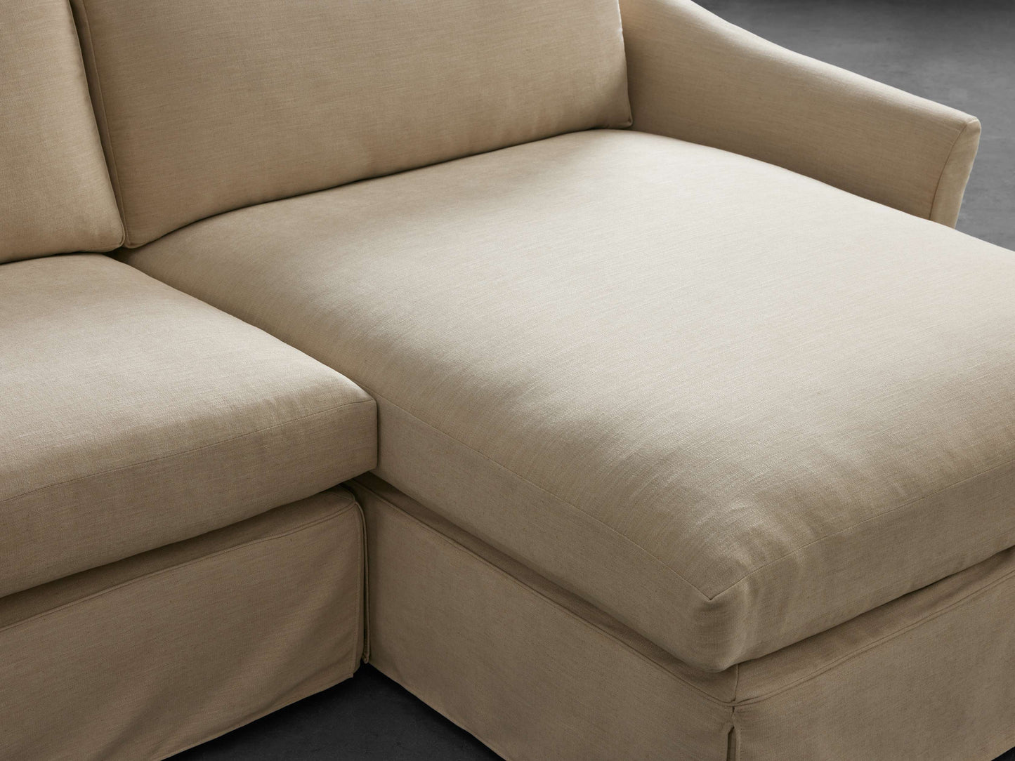 Helena Slipcovered Two Piece Chaise Sectional