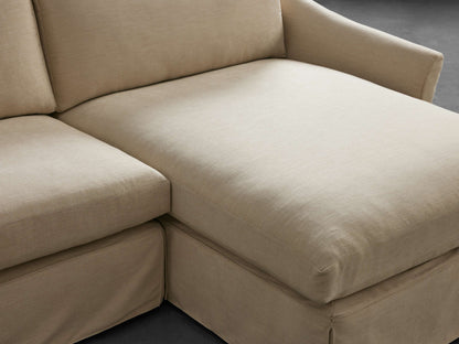 Helena Slipcovered Two Piece Chaise Sectional