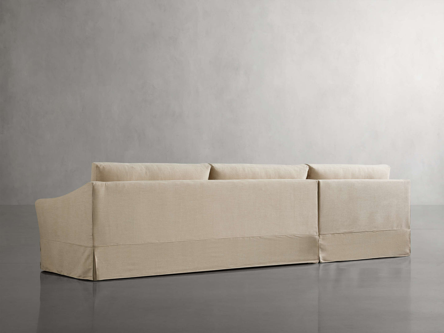 Helena Slipcovered Two Piece Chaise Sectional