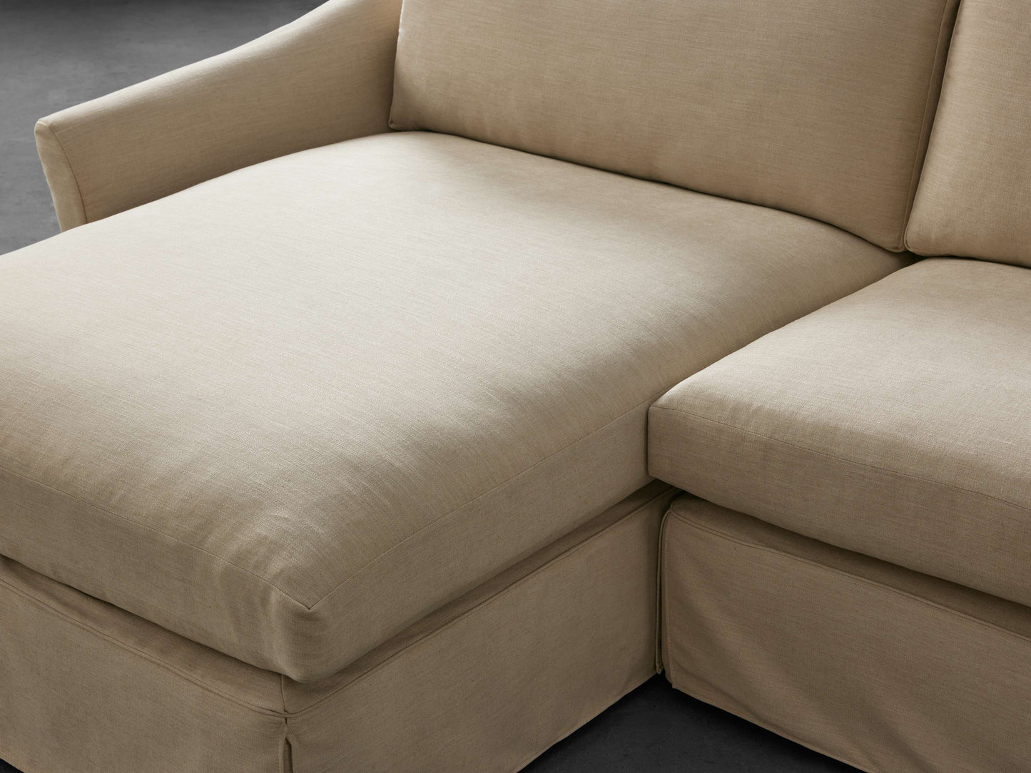 Helena Slipcovered Two Piece Chaise Sectional