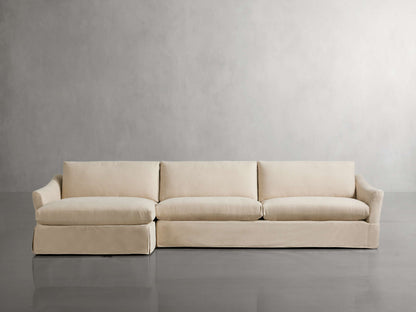 Helena Slipcovered Two Piece Chaise Sectional