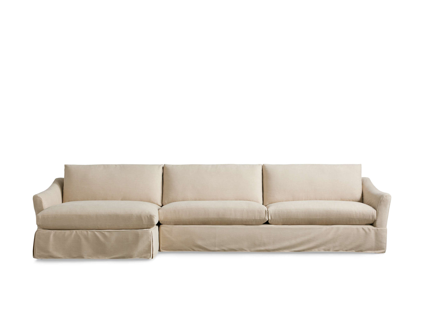 Helena Slipcovered Two Piece Chaise Sectional