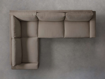 Kipton Wide Arm Nubuck Leather Two-Piece Sectional