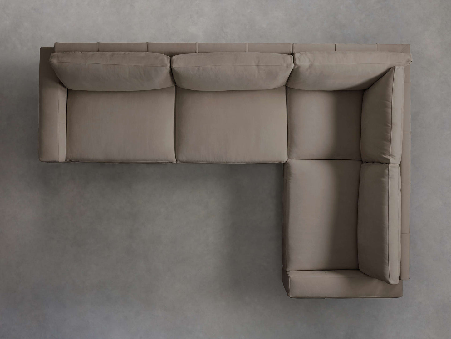 Kipton Wide Arm Nubuck Leather Two-Piece Sectional