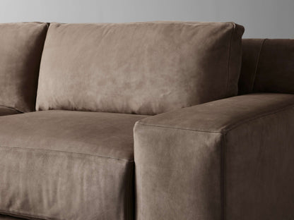Novoli Nubuck Leather Two-Piece Chaise Sectional