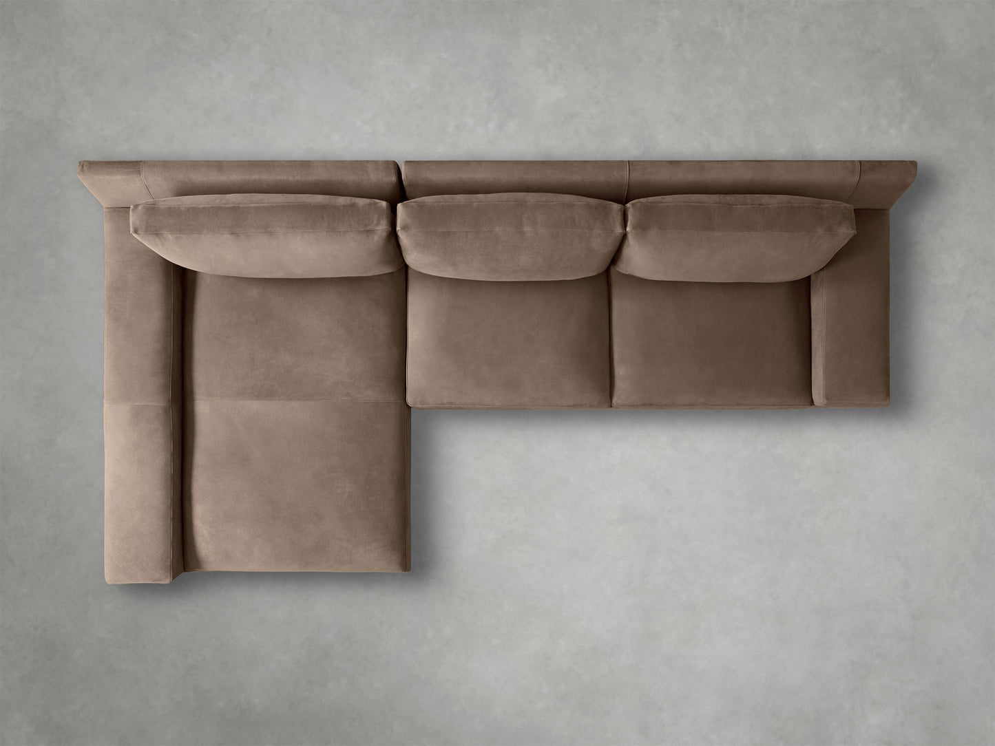 Novoli Nubuck Leather Two-Piece Chaise Sectional