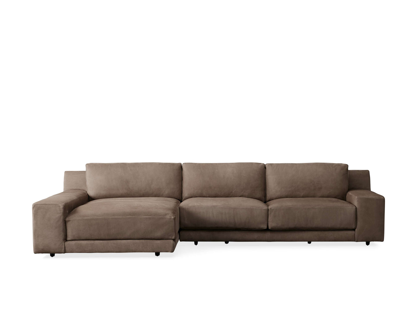 Novoli Nubuck Leather Two-Piece Chaise Sectional
