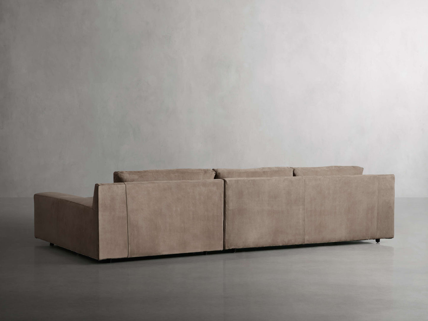 Novoli Nubuck Leather Two-Piece Chaise Sectional