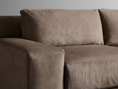 Novoli Nubuck Leather Two-Piece Chaise Sectional