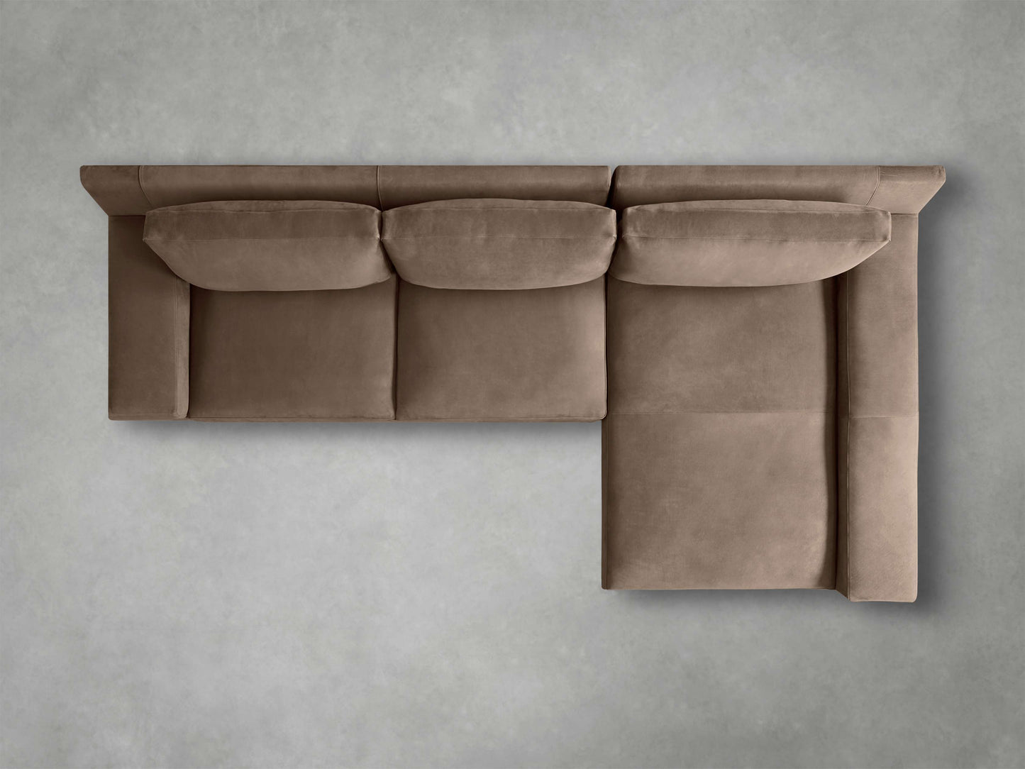 Novoli Nubuck Leather Two-Piece Chaise Sectional