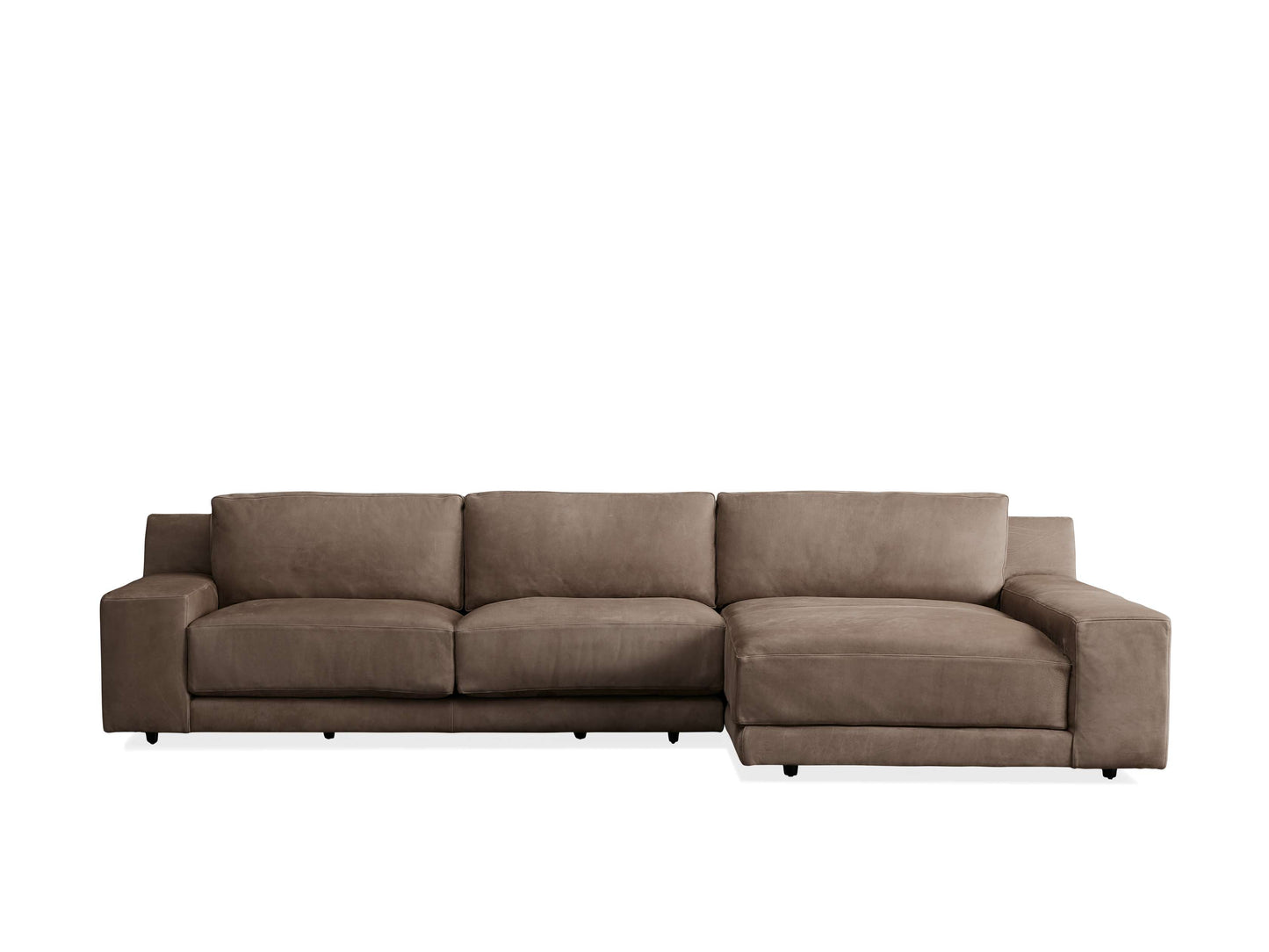 Novoli Nubuck Leather Two-Piece Chaise Sectional