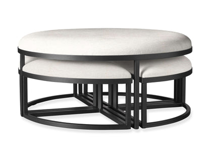 Palmer Upholstered Round Nesting Ottoman