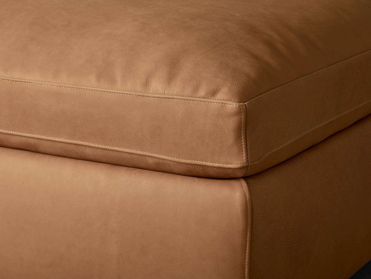 Beale Leather Ottoman