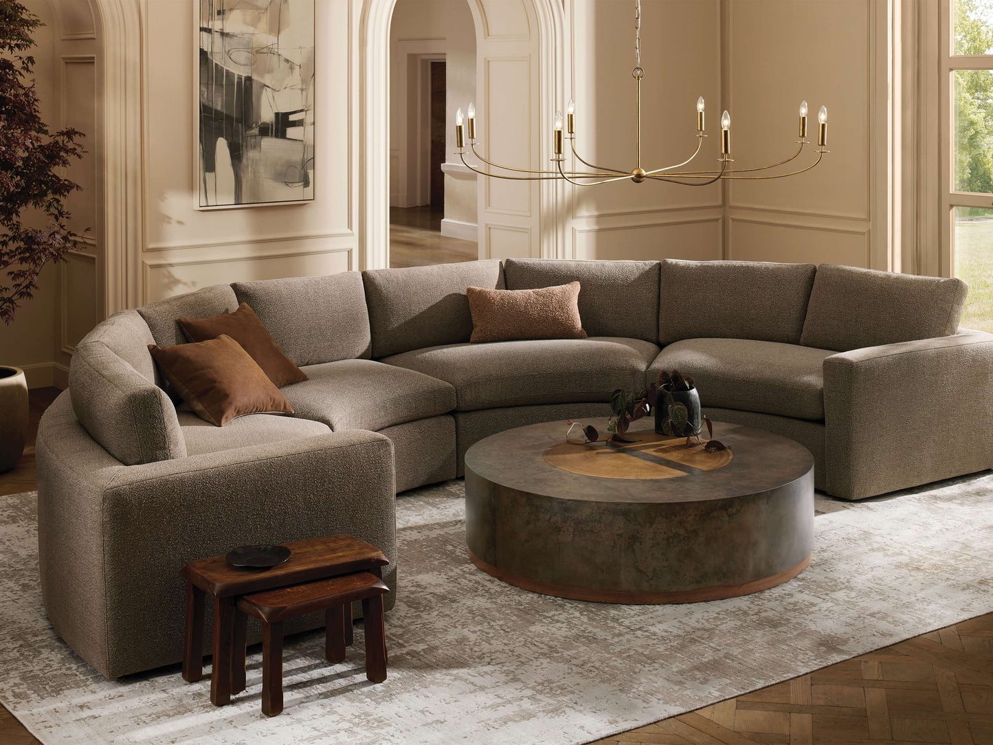 Beale Four-Piece Curved Sectional