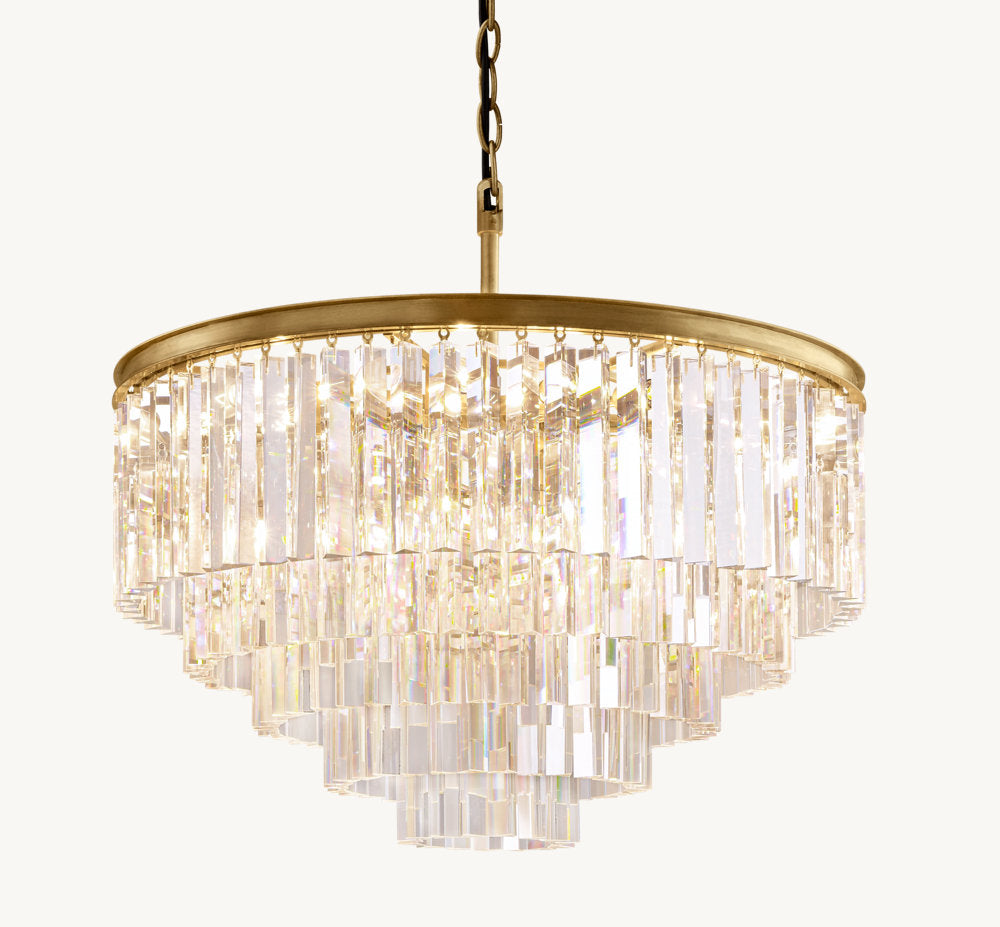 1920s Odeon Round Chandelier 32"