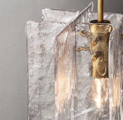 Lattice Clear Glass Pendant