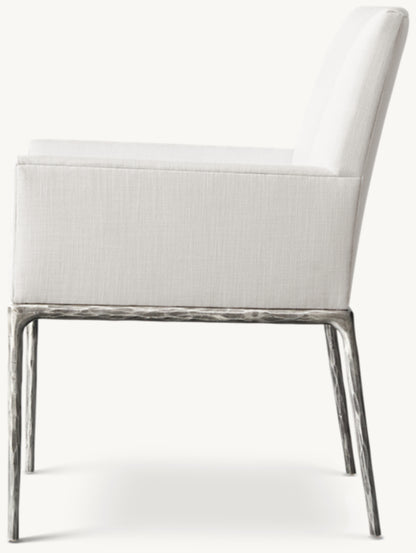Thaddeus Track Fabric Dining Armchair