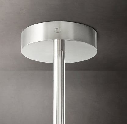 Glass Globe Mobile Three-Arm Chandelier 46"