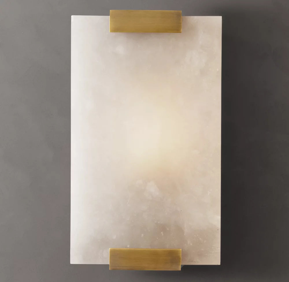 Hand-Carved Alabaster Sconce