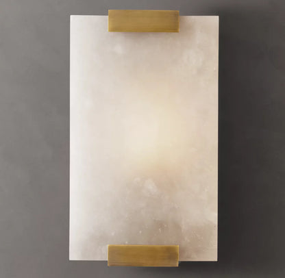 Hand-Carved Alabaster Sconce