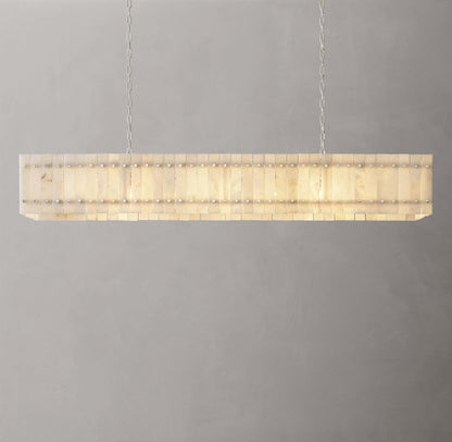 San Marco Alabaster Linear Chandelier 72"
