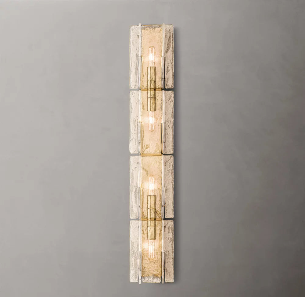 Lattice Clear Glass Grand Sconce