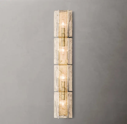 Lattice Clear Glass Grand Sconce