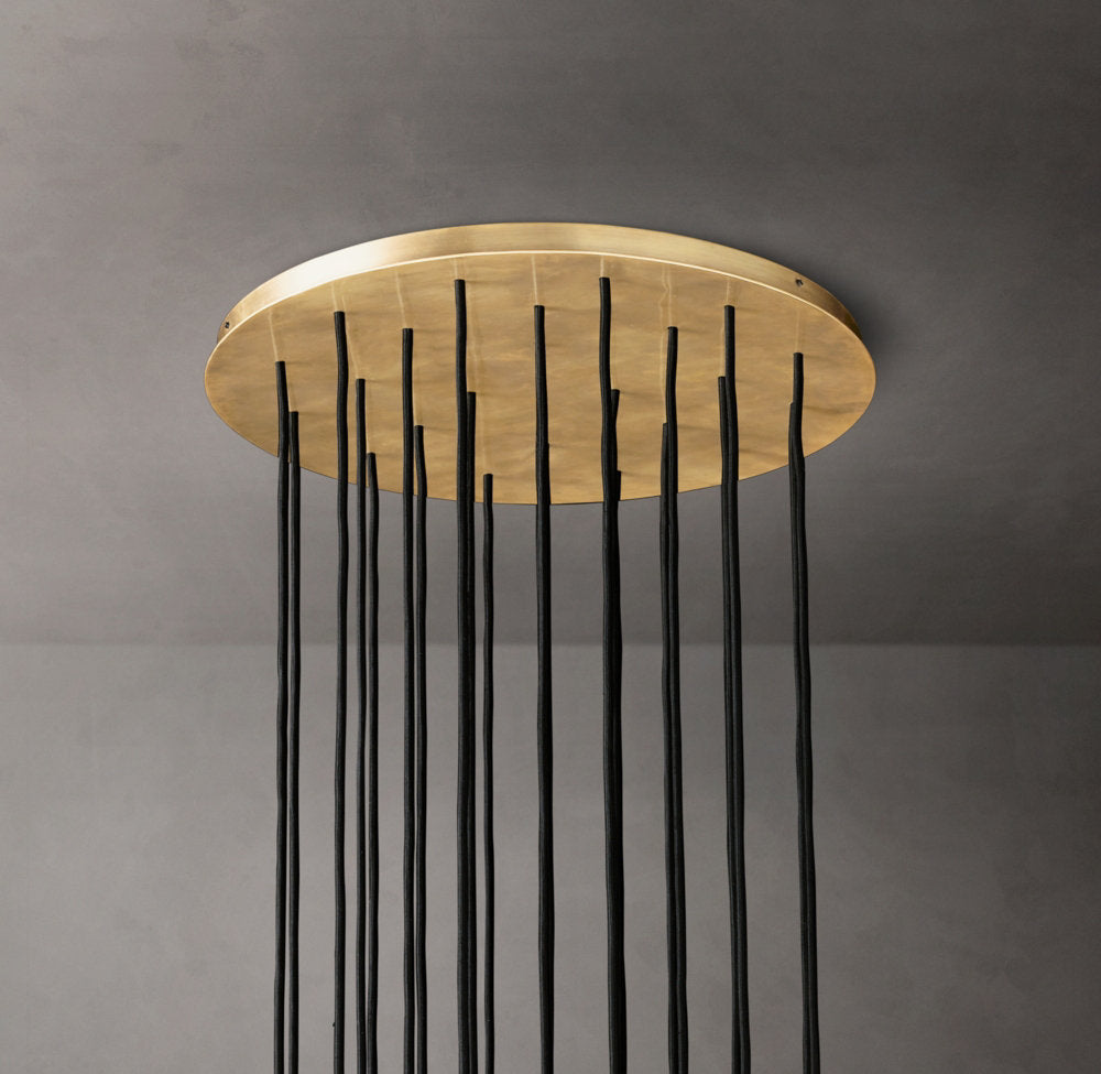 Boule De Cristal Clear Glass Round Cluster Chandelier 24"