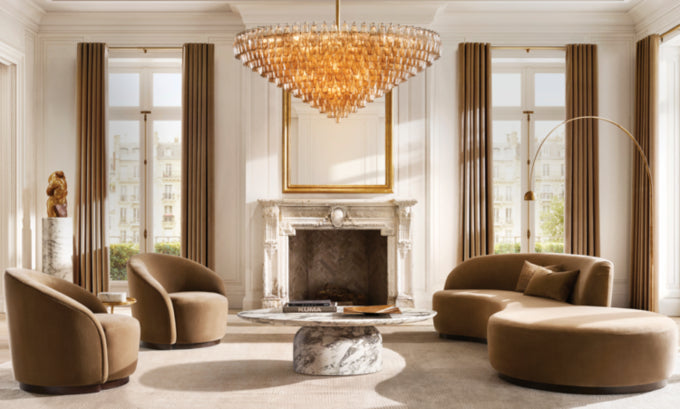 Cupola Carved Round Coffee Table