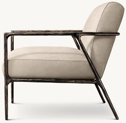 Thaddeus Track Arm Leather Chair