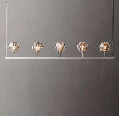 Boule De Cristal Clear Glass Linear Chandelier 48"
