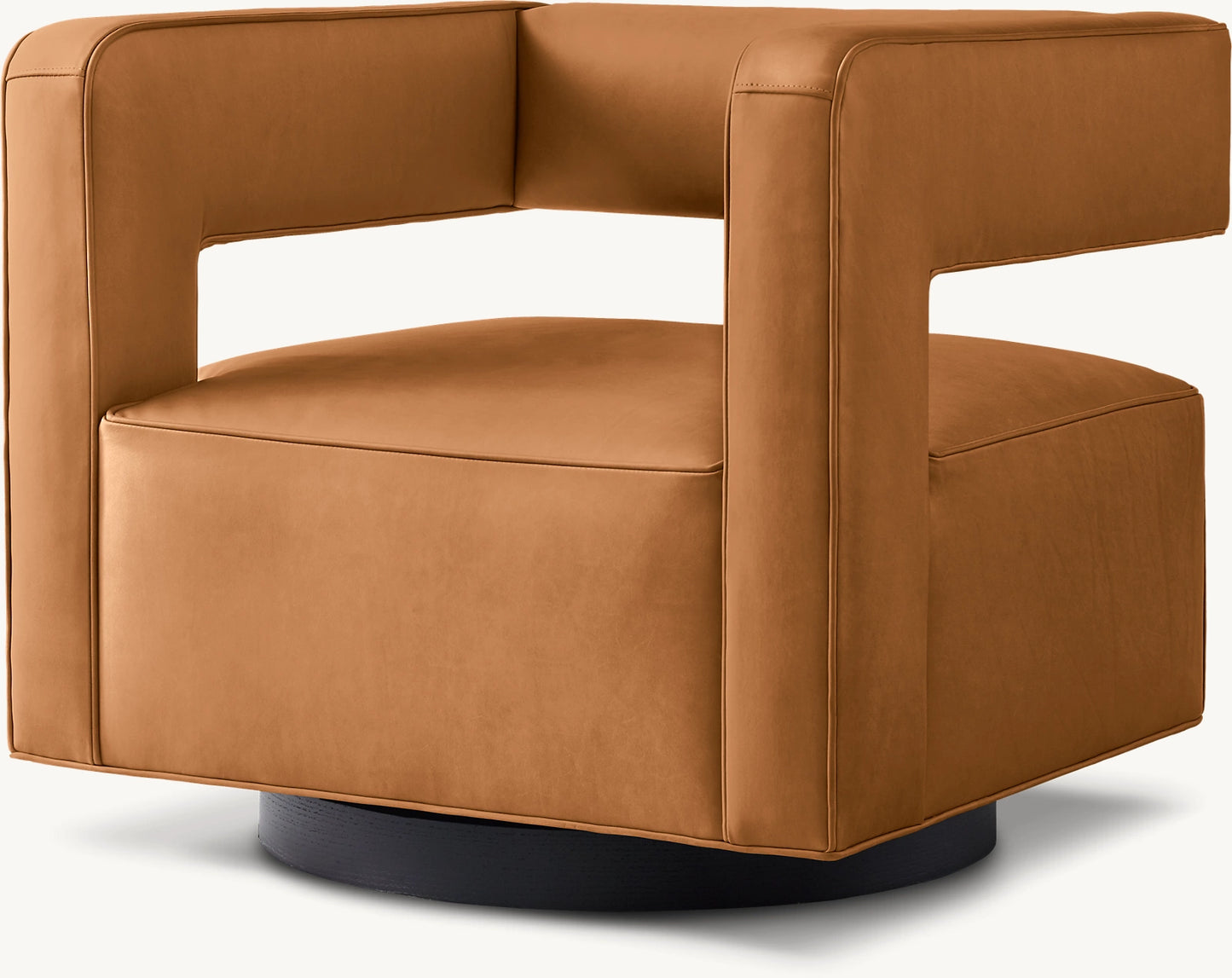 Drew Leather Swivel Chair
