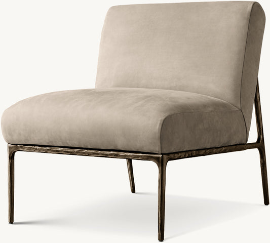 Thaddeus Leather Armless Chair