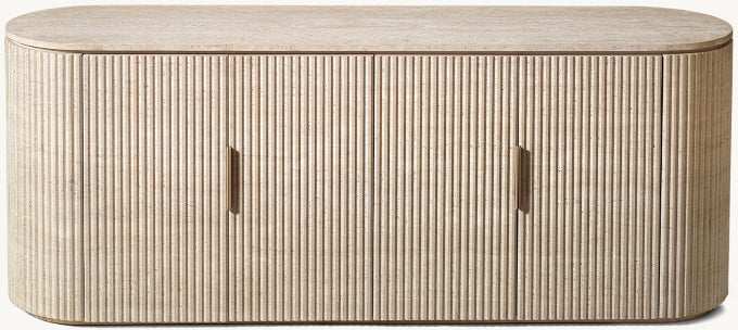 Byron Reeded Stone 4-door Sideboard