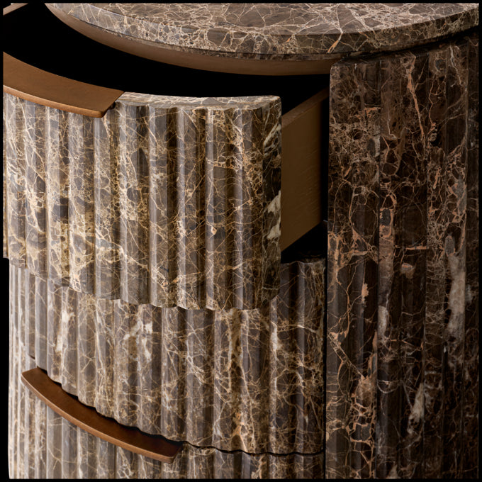 Byron Reeded Stone Closed Nightstand