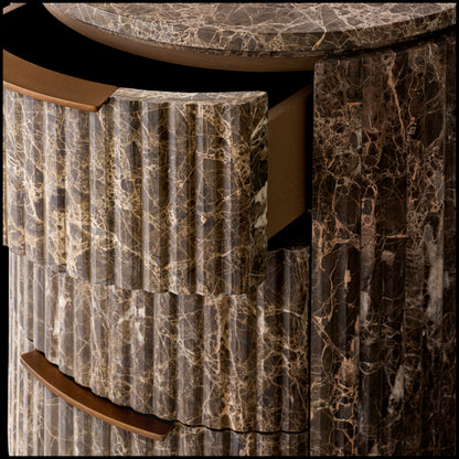 Byron Reeded Stone Closed Nightstand