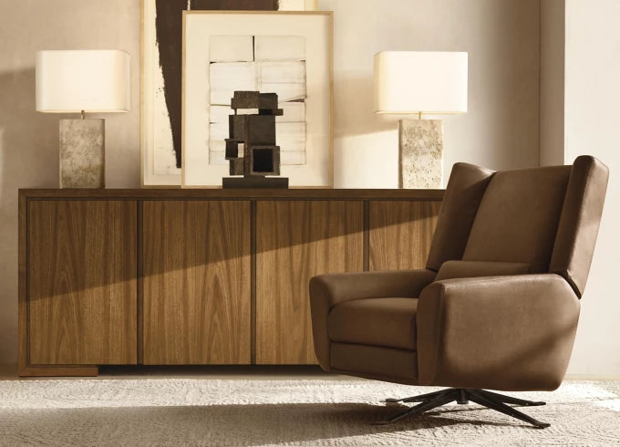 Luke Leather Swivel Recliner