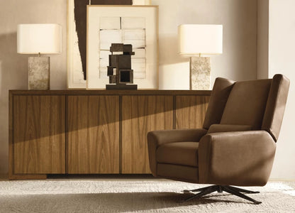 Luke Leather Swivel Recliner