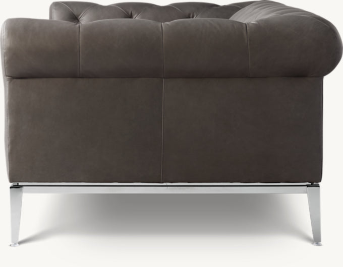 Italia Leather Chesterfield Sofa - Metal Base