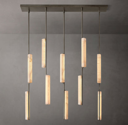 Audubon Alabaster Linear Chandelier 54"