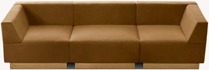 Harvey Probber Cubo Raked Modular 3-Piece Sofa