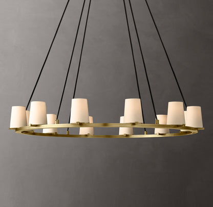 Pauillac Fabric Shade Round Chandelier 48"